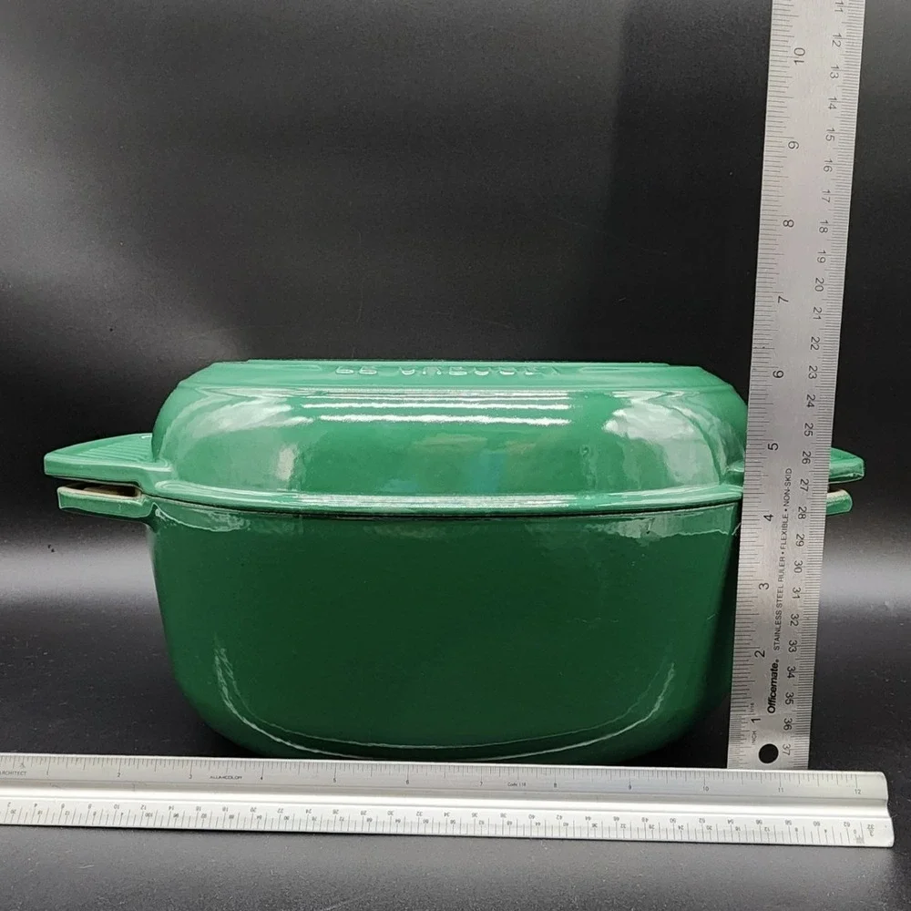 Le Creuset 27 4.2L Green Enameled Cast Iron Multi-Pan Oval Dutch Oven Skillet